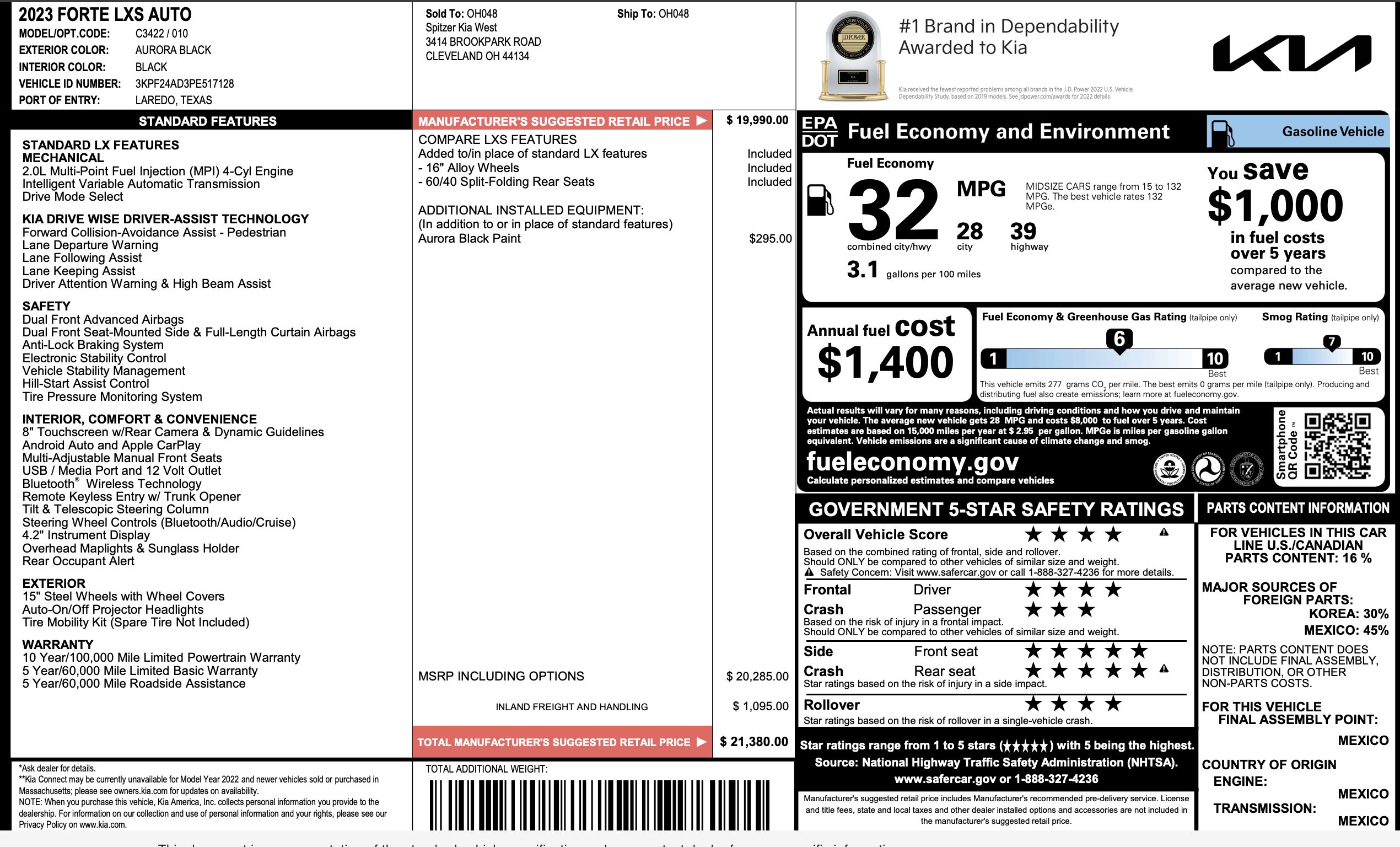 Used 2023 Kia Forte LXS image 4