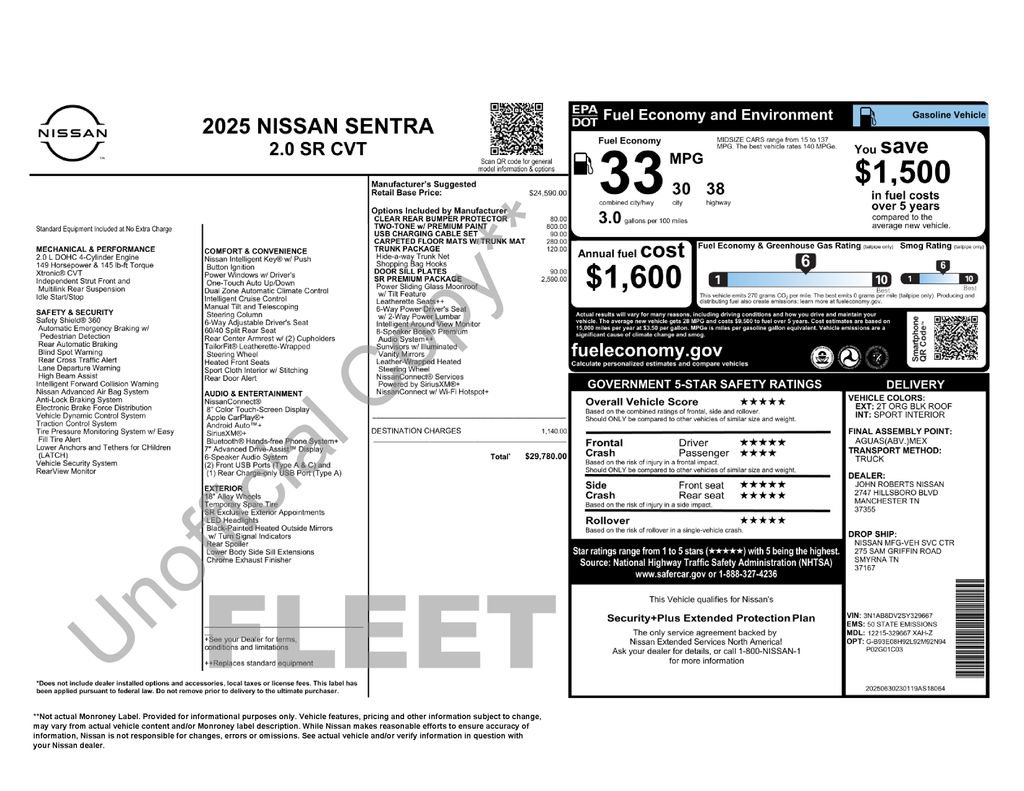 Used 2025 Nissan Sentra SR w/ SR Premium Package FWD image 27