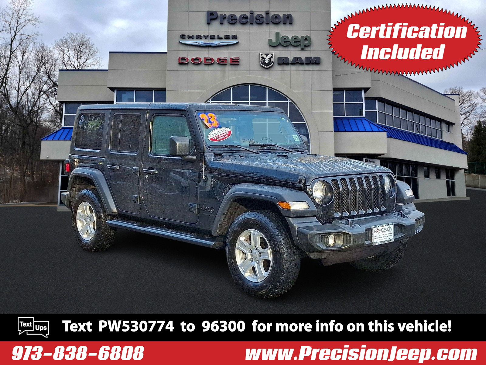 Certified 2023 Jeep Wrangler Sport S