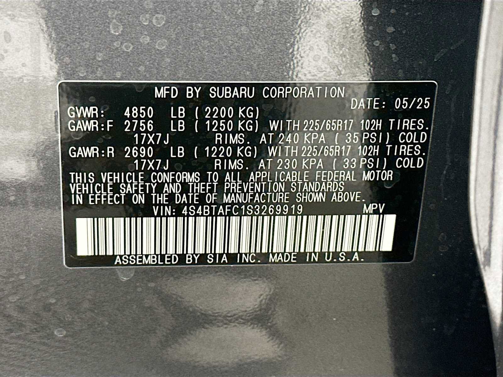 Certified 2025 Subaru Outback Premium w/ Popular Package #1A image 31