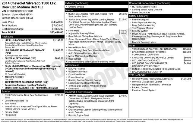 Used 2014 Chevrolet Silverado 1500 LTZ w/ LTZ Plus Package AWD/4WD image 1