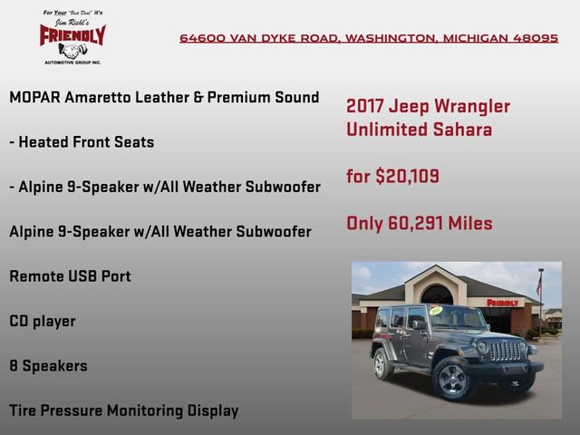 Used 2017 Jeep Wrangler Unlimited Sahara w/ Dual Top Group image 10