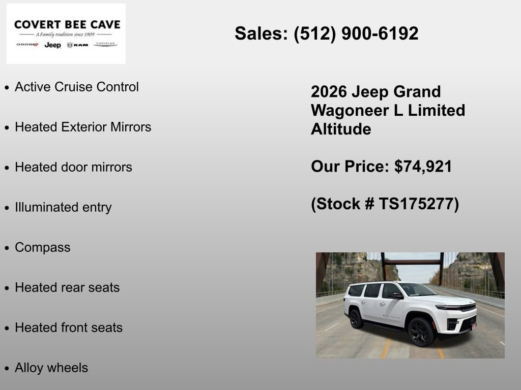 New 2026 Jeep Grand Wagoneer L Limited AWD/4WD image 12