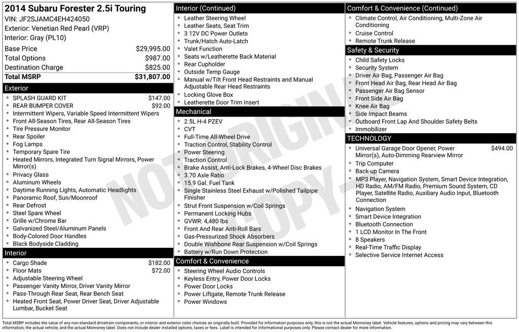 Used 2014 Subaru Forester 2.5i Touring image 27