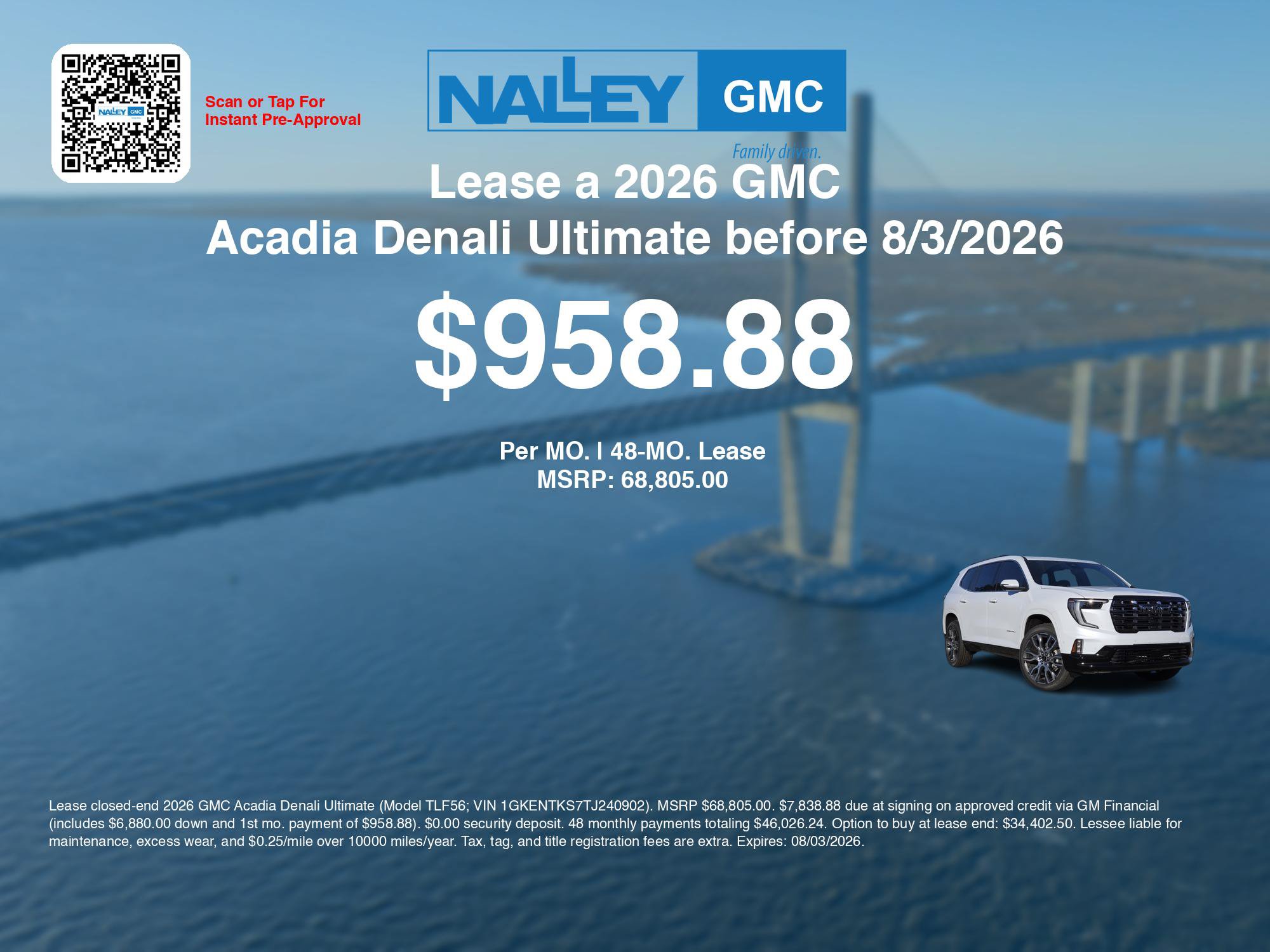 New 2026 GMC Acadia Denali Ultimate w/ LPO, Floor Liner Package AWD/4WD image 3
