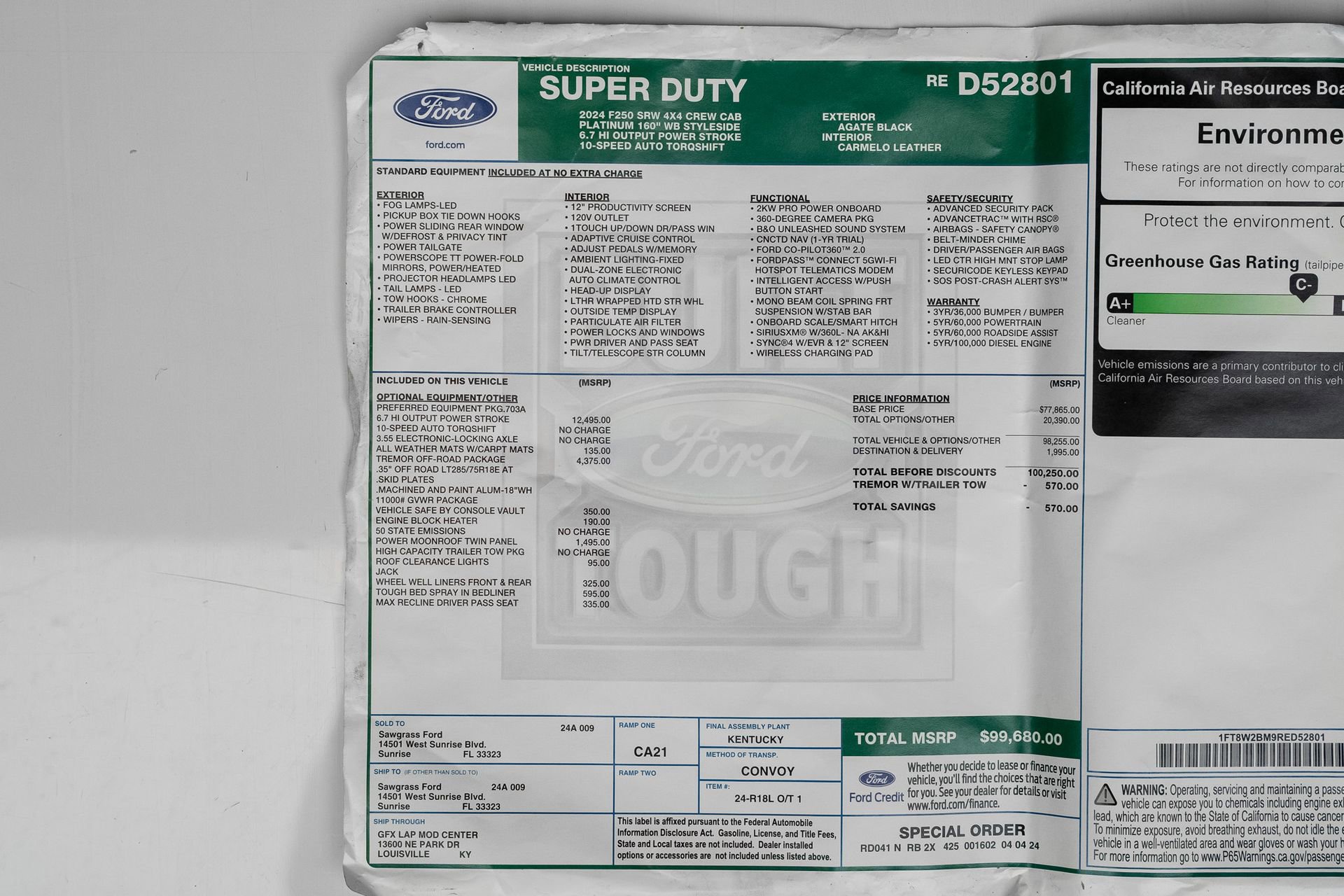 Used 2024 Ford F250 Platinum w/ Tremor Off-Road Package image 86