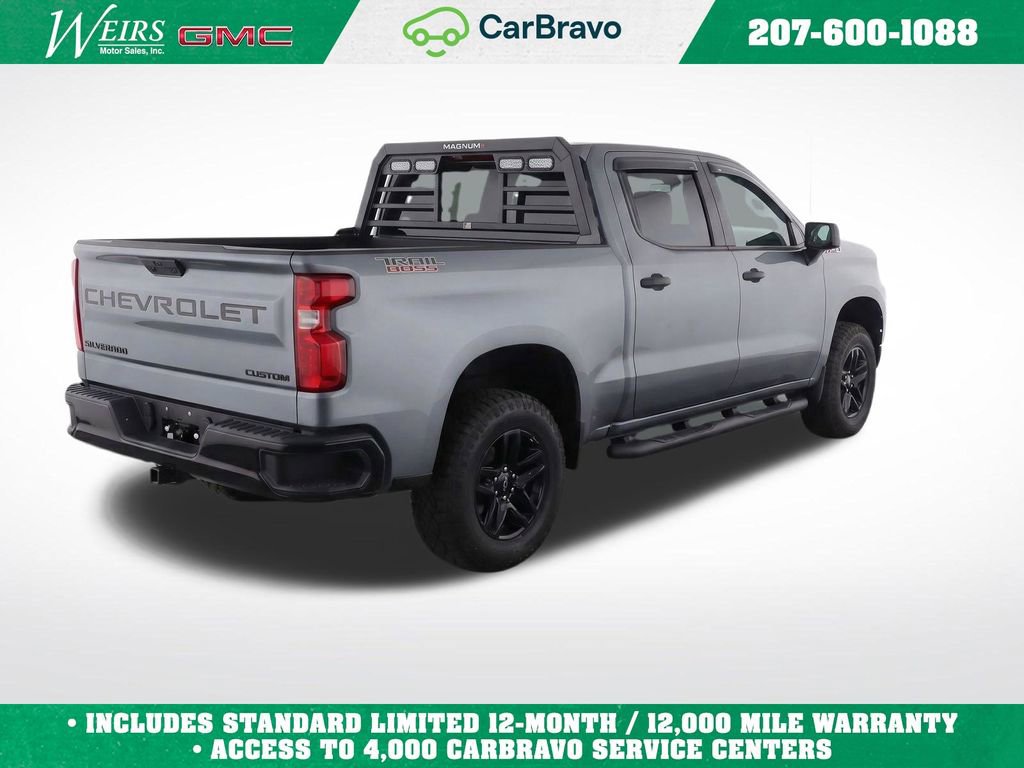 Used 2024 Chevrolet Silverado 1500 Custom Trail Boss w/ LPO, Dark Essentials Package AWD/4WD 360° Tour