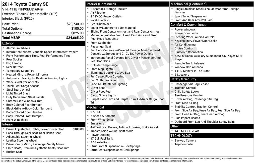 Used 2014 Toyota Camry SE image 7