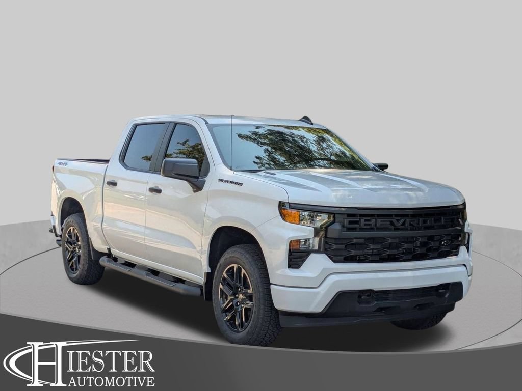 New 2026 Chevrolet Silverado 1500 Custom w/ Turbomax Blackout Package AWD/4WD 360° Tour