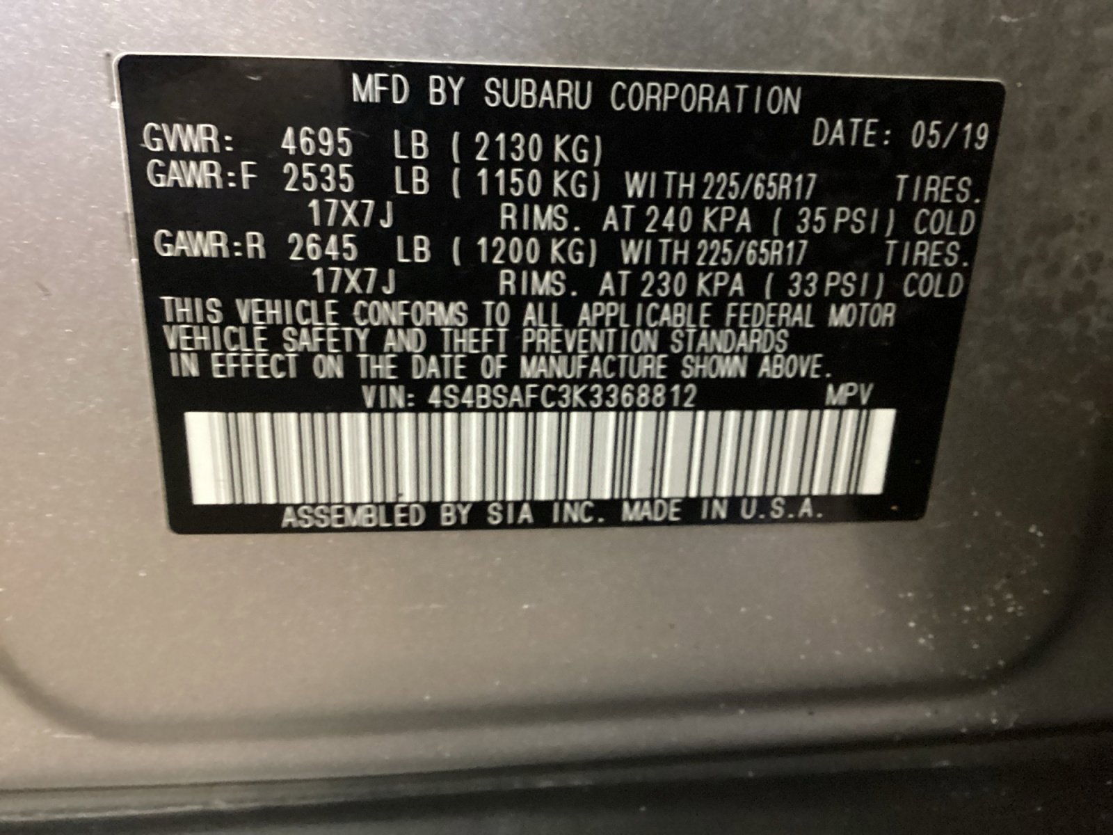 Used 2019 Subaru Outback 2.5i Premium image 16