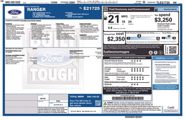 New 2026 Ford Ranger XL w/ Trailer Tow Package AWD/4WD image 33