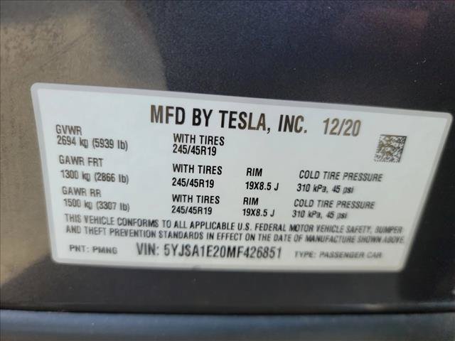 Used 2021 Tesla Model S Long Range Plus AWD/4WD image 24