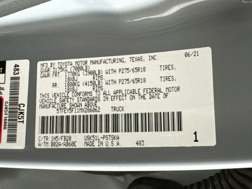 Used 2021 Toyota Tundra SR5 w/ TRD Off-Road Package RWD image 36