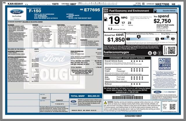 Used 2022 Ford F150 Lariat w/ Max Trailer Tow Package image 32