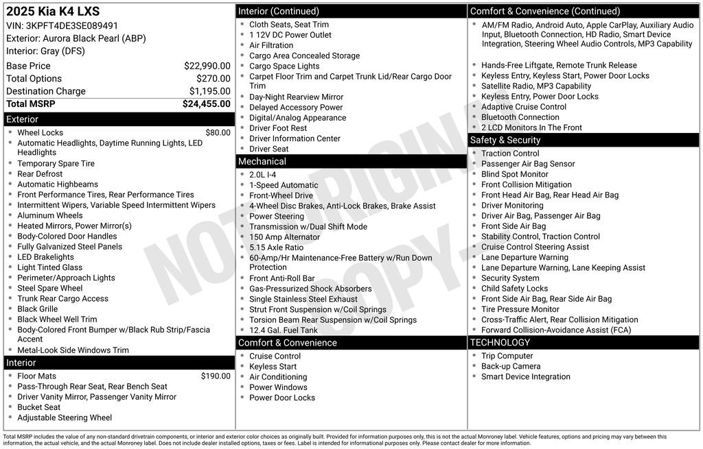 Certified 2025 Kia K4 LXS image 34