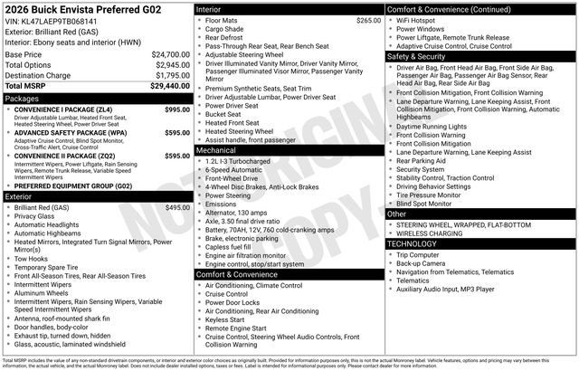 New 2026 Buick Envista Preferred w/ Convenience I Package video 3