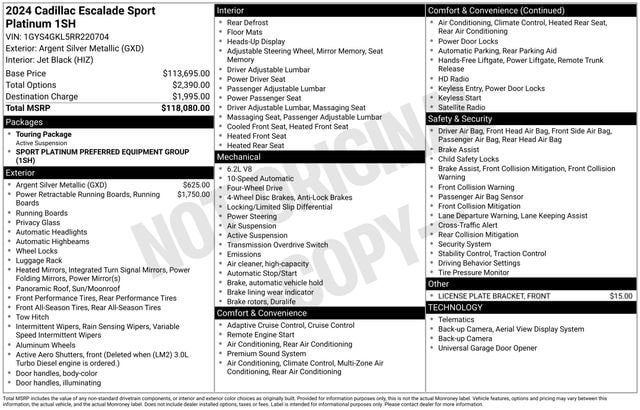 Certified 2024 Cadillac Escalade Sport Platinum AWD/4WD image 38