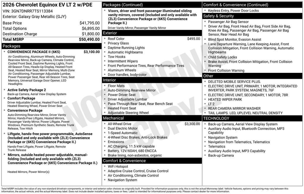 New 2026 Chevrolet Equinox EV LT w/ Convenience Package II AWD/4WD image 11