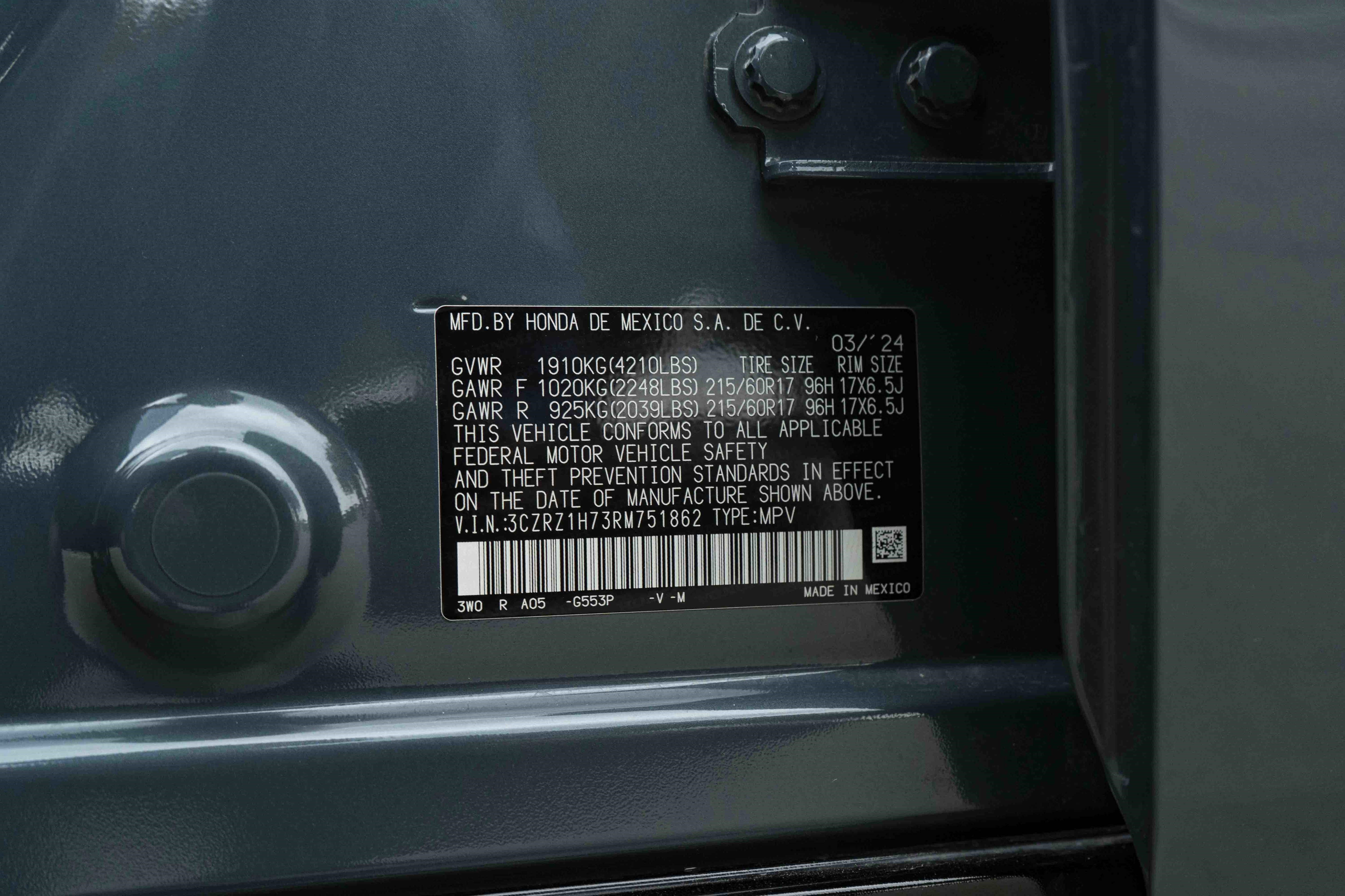 Used 2024 Honda HR-V EX-L image 47