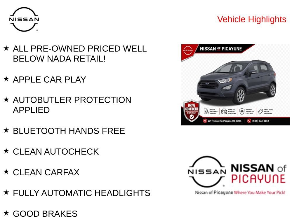 Used 2020 Ford EcoSport SE w/ SE Convenience Package FWD image 10