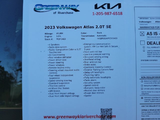 Used 2023 Volkswagen Atlas SE FWD image 38