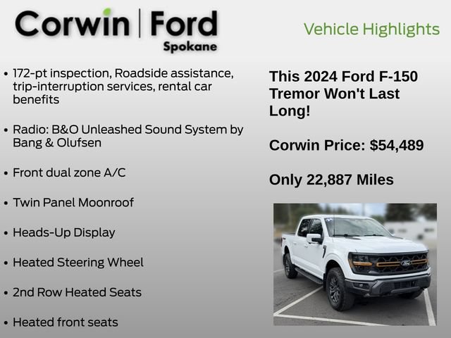 Used 2024 Ford F150 Tremor w/ Equipment Group 402A High AWD/4WD image 31