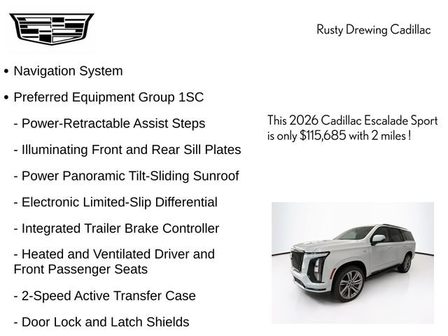 New 2026 Cadillac Escalade Sport w/ Touring Package AWD/4WD image 4