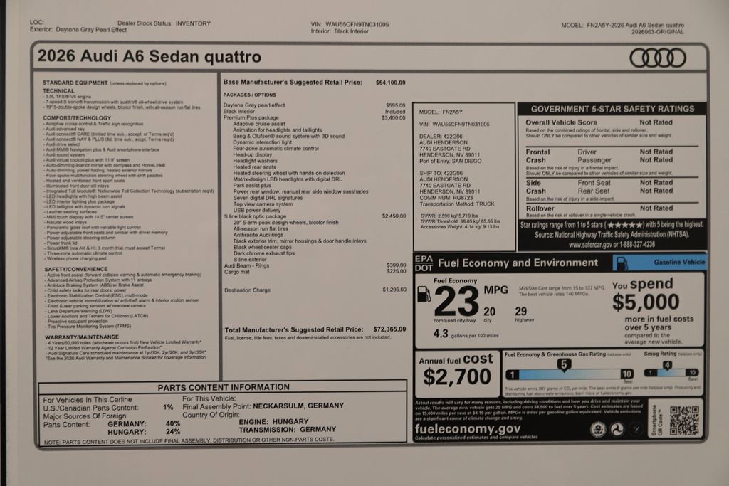 New 2026 Audi A6 Premium Plus image 31
