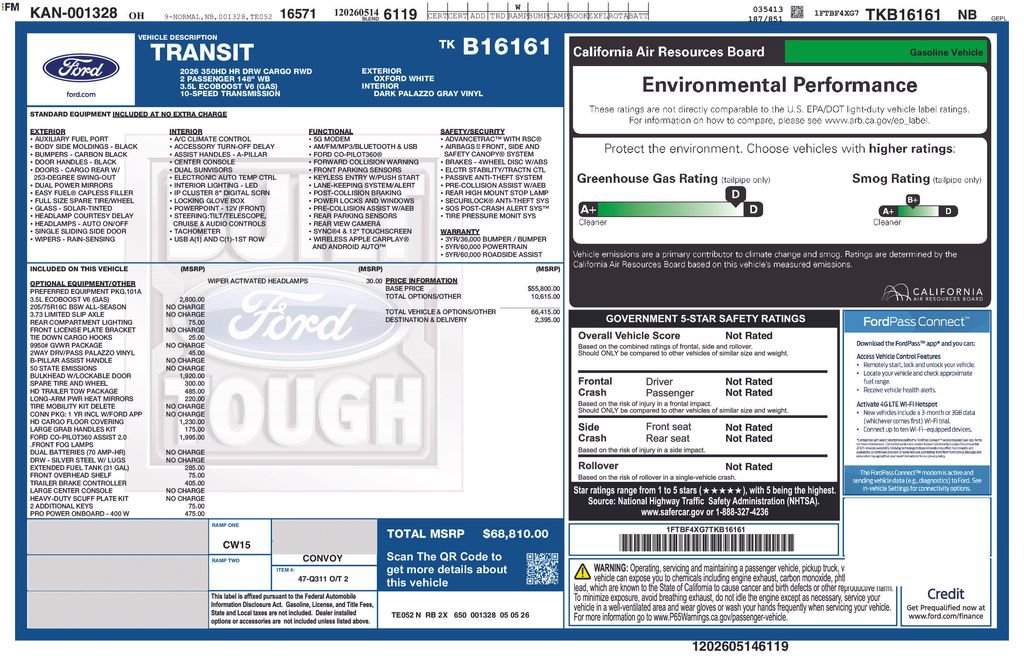 New 2026 Ford Transit 350 148 High Roof Extended DRW RWD image 5