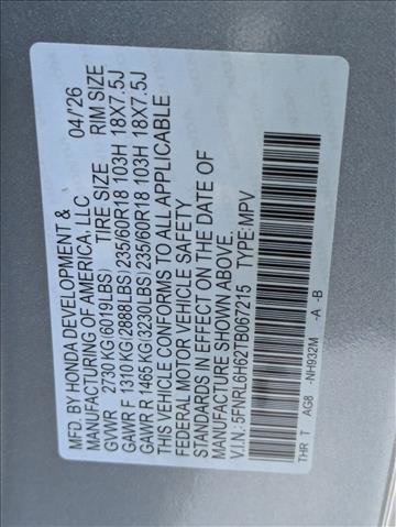 New 2026 Honda Odyssey EX-L image 17