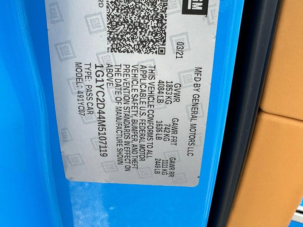 Used 2021 Chevrolet Corvette Stingray Premium Cpe w/ Z51 Performance Package image 26