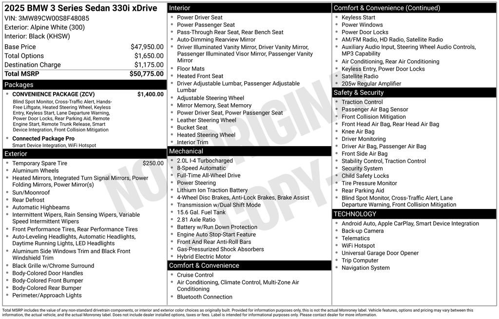 Used 2025 BMW 330i xDrive 330i xDrive w/ Convenience Package image 5