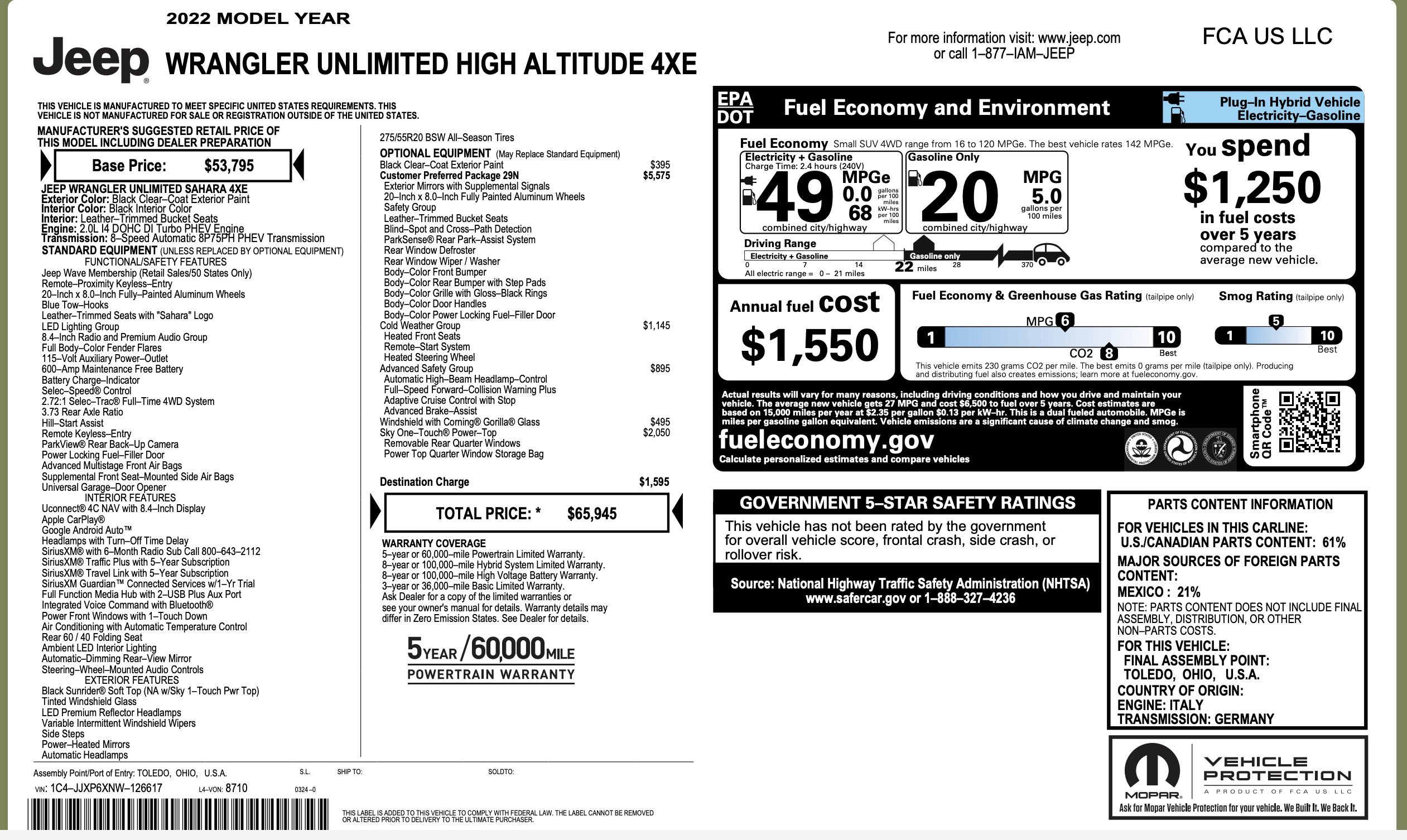 Used 2022 Jeep Wrangler Unlimited Sahara image 5