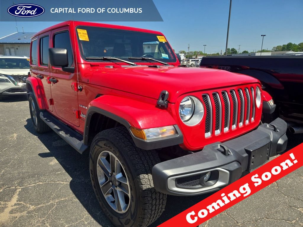 Used 2021 Jeep Wrangler Unlimited Sahara w/ Uconnect 4C Nav & Sound Group AWD/4WD image 1