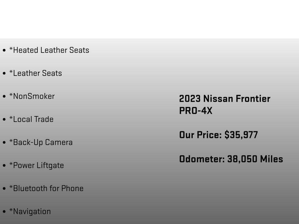 Used 2023 Nissan Frontier PRO-4X w/ Pro Convenience Package image 24