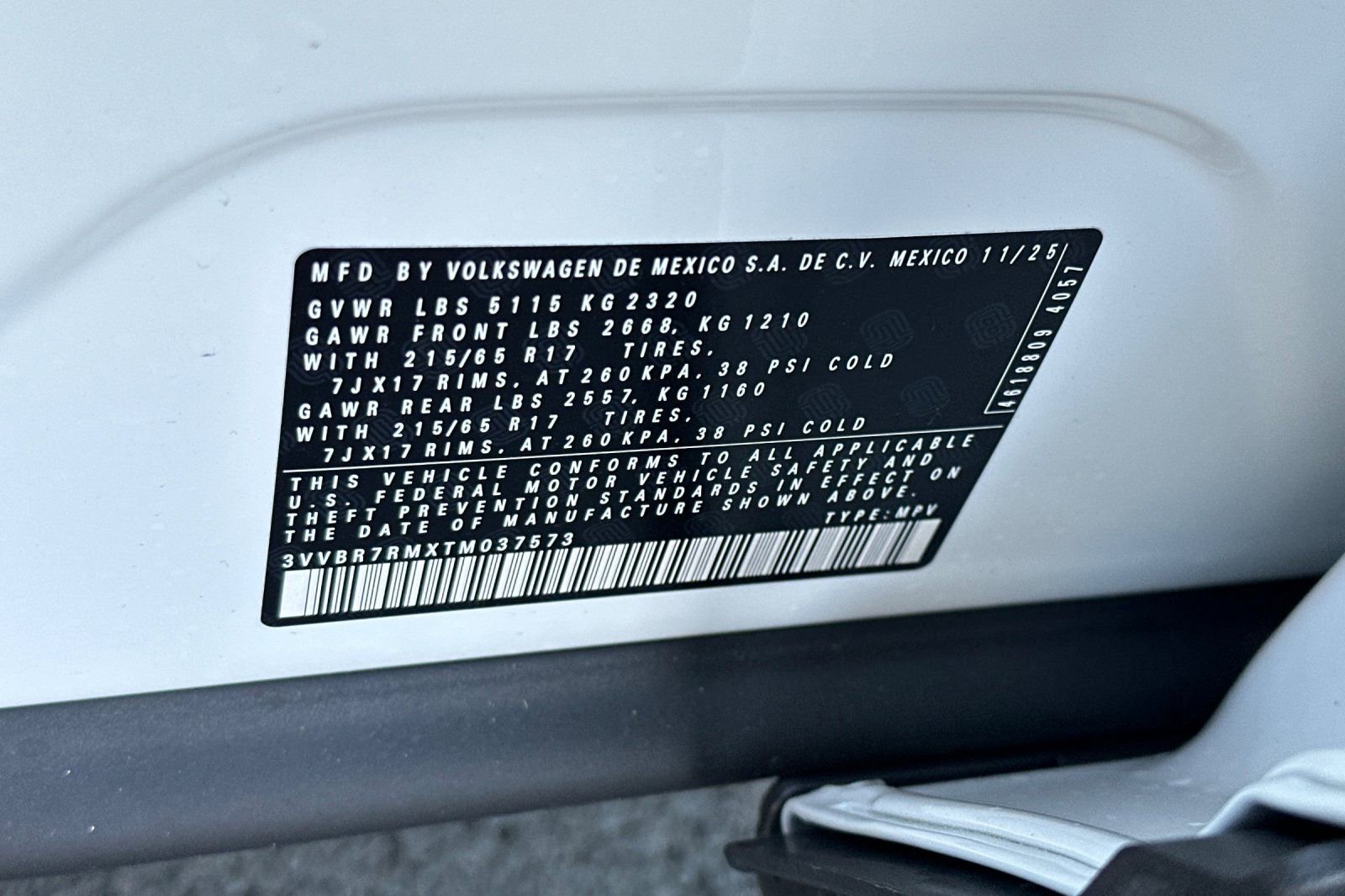New 2026 Volkswagen Tiguan S AWD/4WD image 25