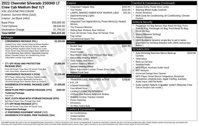 Used 2022 Chevrolet Silverado 2500 LT w/ Convenience Package AWD/4WD image 3