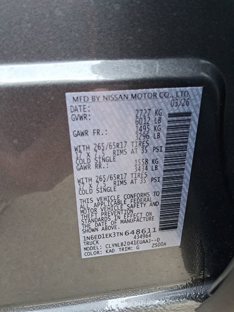 New 2026 Nissan Frontier SV w/ All-Weather Content Package AWD/4WD image 31