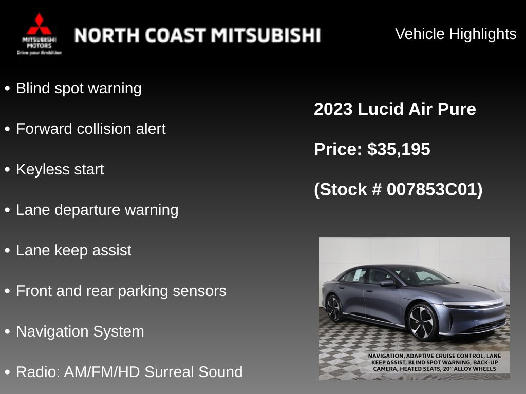 Used 2023 Lucid Air Pure AWD/4WD image 2