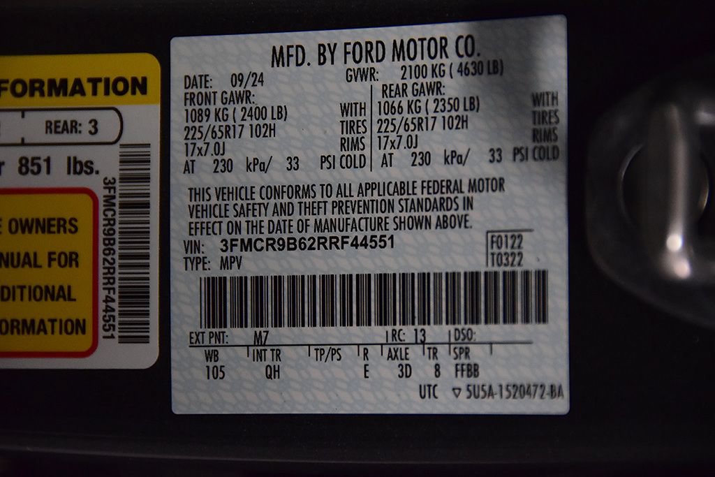 Used 2024 Ford Bronco Sport Big Bend w/ Convenience Package AWD/4WD image 17