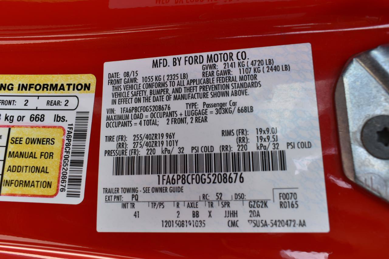 Used 2016 Ford Mustang GT Premium w/ GT Performance Package RWD image 37
