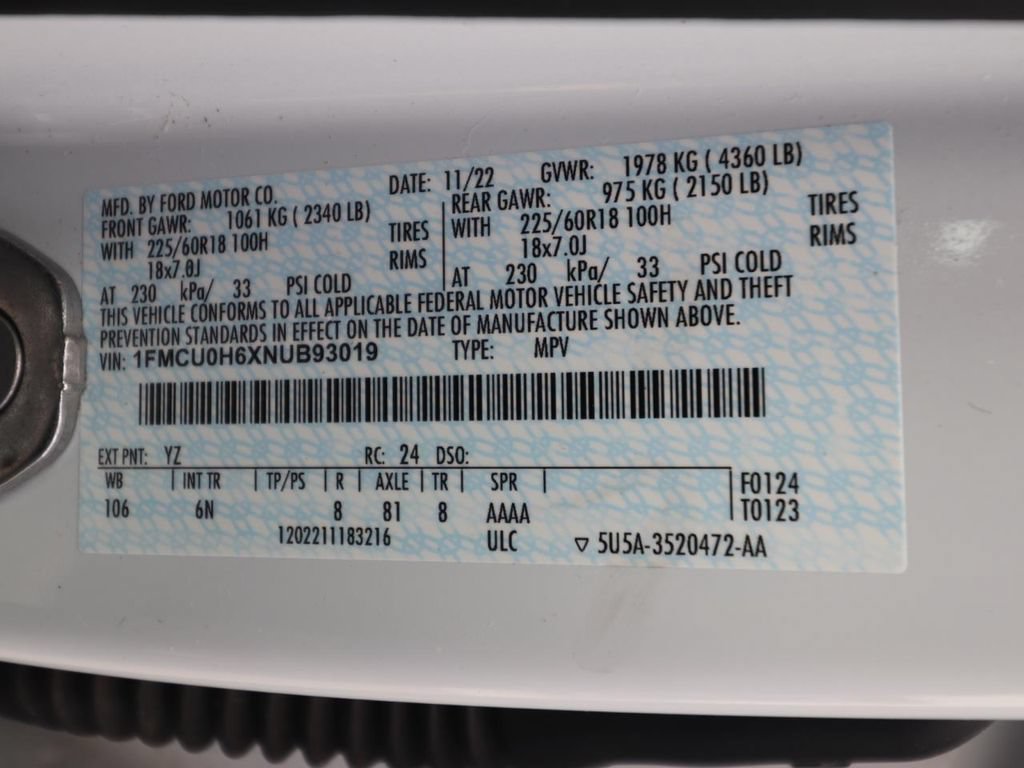 Used 2022 Ford Escape SEL FWD image 25