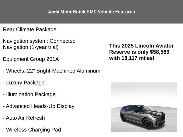 Used 2025 Lincoln Aviator Reserve w/ Equipment Group 201A AWD/4WD image 12