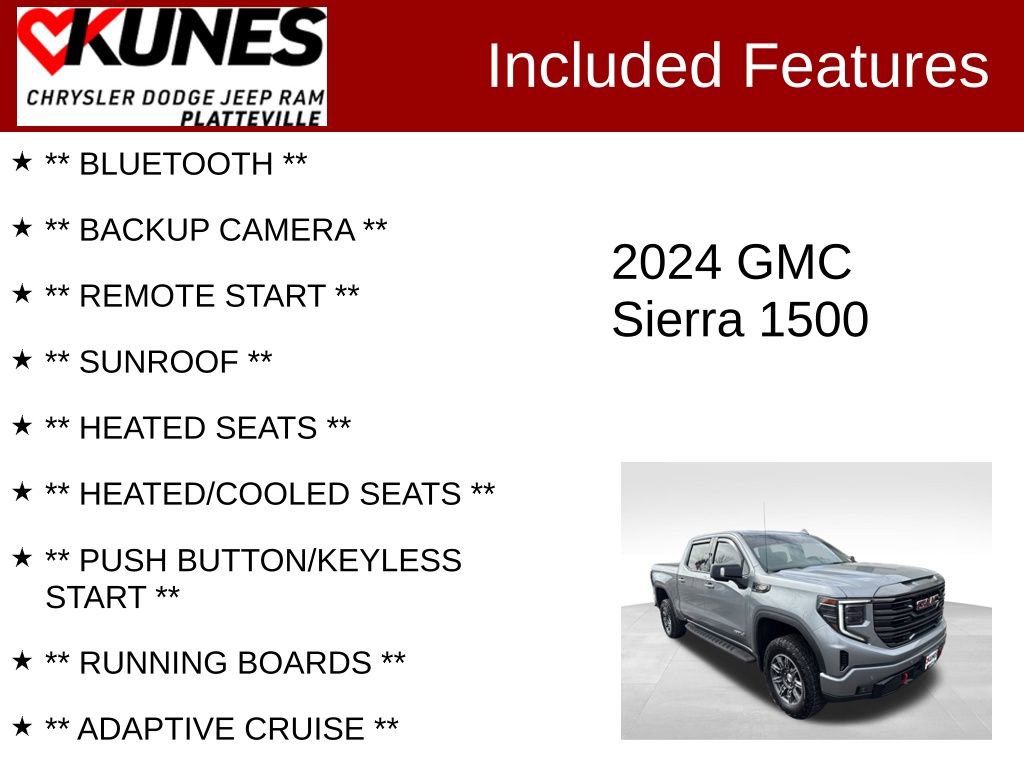 Used 2024 GMC Sierra 1500 AT4 w/ Technology Package image 2