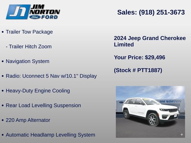 Used 2024 Jeep Grand Cherokee Limited w/ Trailer Tow Package AWD/4WD image 15