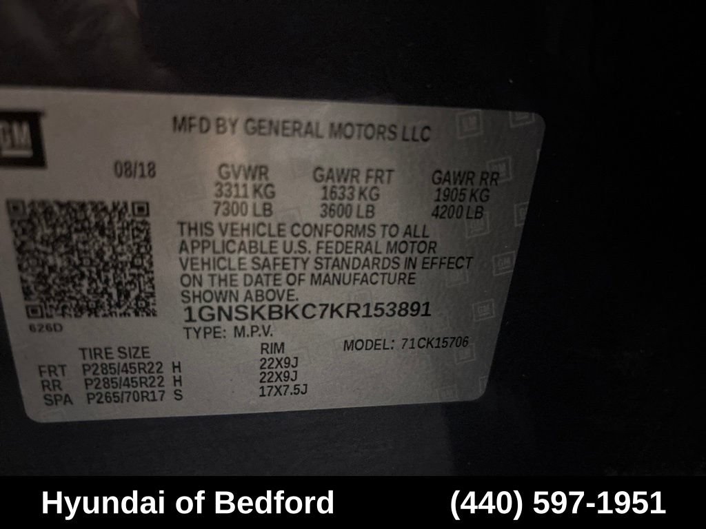 Used 2019 Chevrolet Tahoe LT w/ Luxury Package AWD/4WD image 16