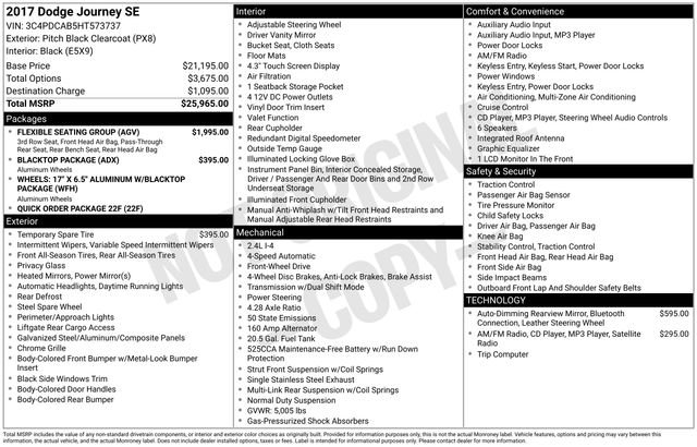 Used 2017 Dodge Journey SE w/ Flexible Seating Group image 45