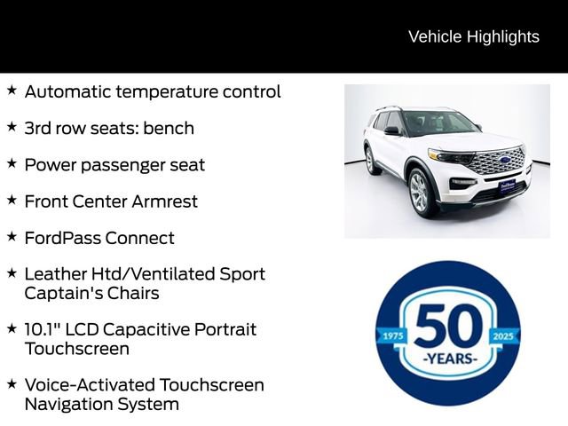 Certified 2020 Ford Explorer Platinum w/ Premium Technology Package image 16