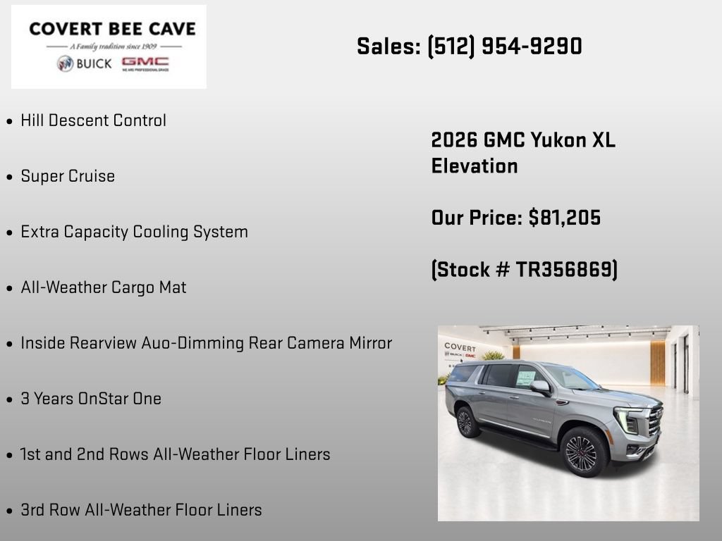 New 2026 GMC Yukon XL Elevation w/ Elevation Premium Package AWD/4WD image 31