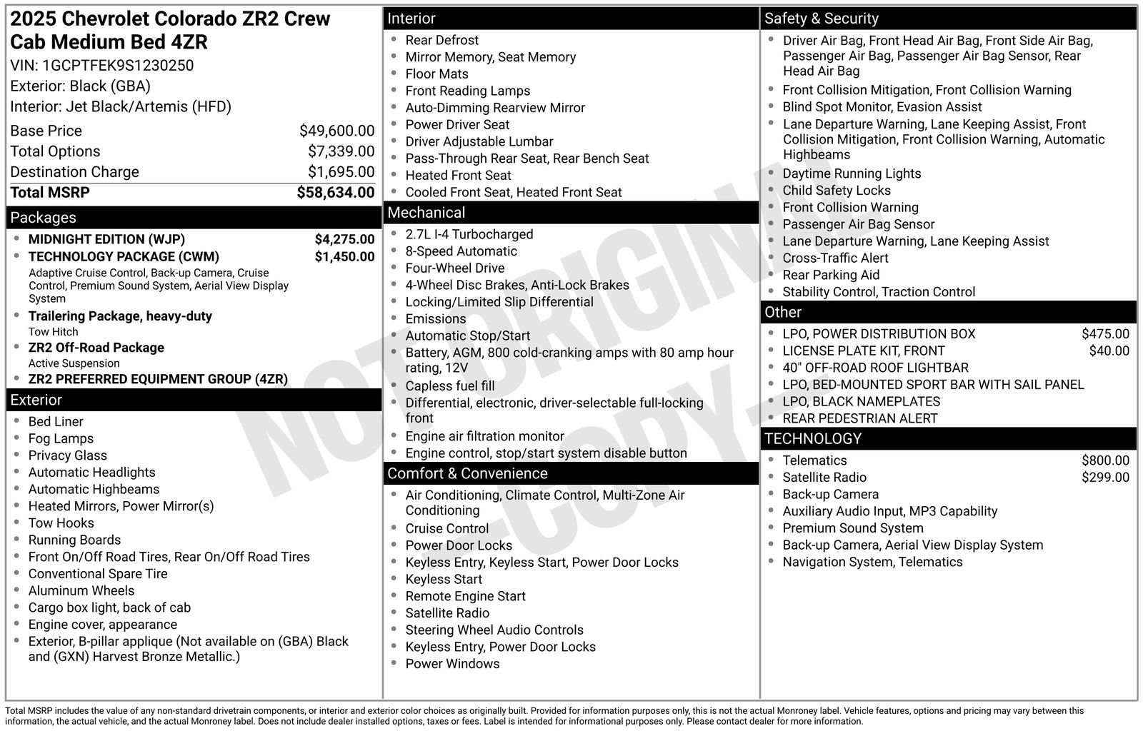 New 2025 Chevrolet Colorado ZR2 w/ Midnight Edition image 5